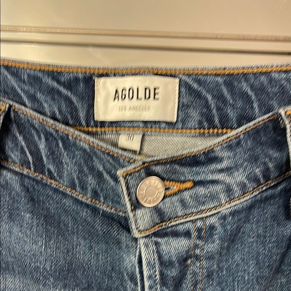 Agolde Riley Long in Indigo - Picture 2 of 5